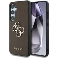 Custodia per Samsung Galaxy S25 S931, Guess, 4G Grained Big and Classic Logo, Marrone — 3