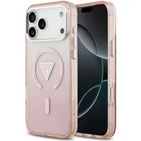 Custodia MagSafe per Apple iPhone 17 Pro Max, Guess, Logo Triangolo Gradiente IML, Rosa — 3