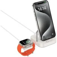 Caricabatterie Wireless Rete HOCO CQ16A 3in1, 15W, 1.67A, Bianco — 3