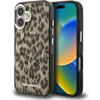 Custodia MagSafe per Apple iPhone 16, Karl Lagerfeld, IML Leopard Pattern, Marrone — 3