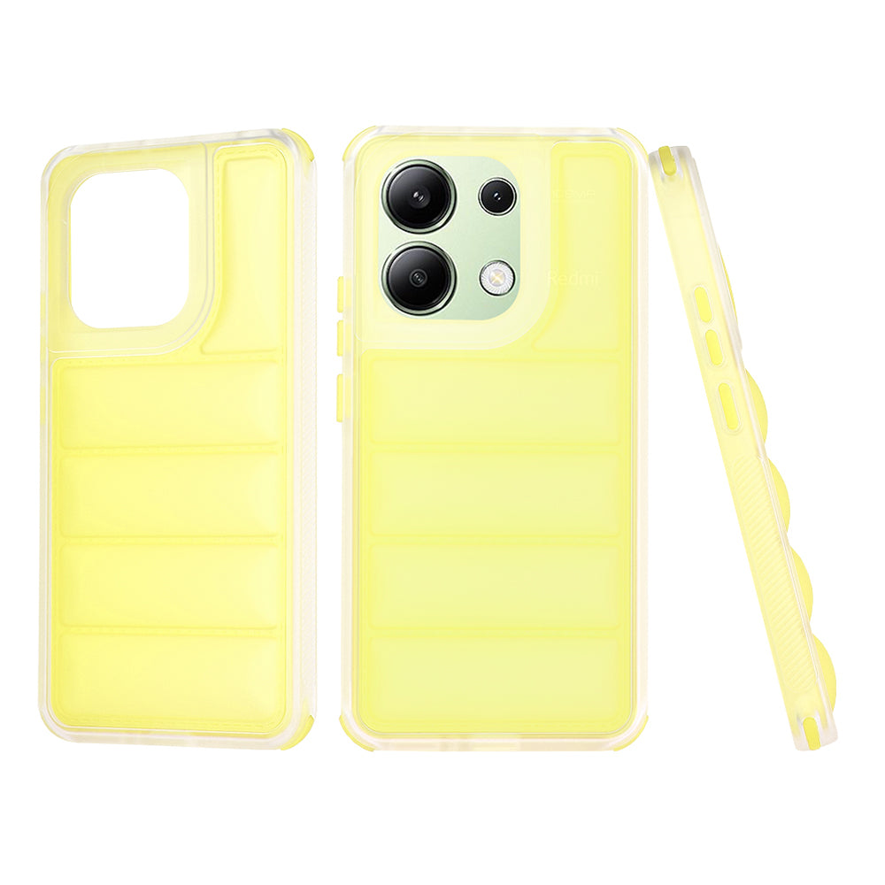 Custodia per Xiaomi Redmi Note 13 4G, Techsuit, Wave Shield, Gialla