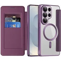 Custodia MagSafe per Samsung Galaxy S26 Ultra S948, Techsuit, SmartMag Book, Viola — 3