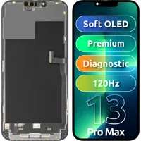 Display con Touchscreen MP compatibile con Apple iPhone 13 Pro Max, con Cornice, Versione Premium Soft OLED FHD 120Hz Diagnostico, Nero — 3