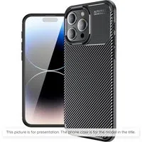 Custodia per Apple iPhone 17 Air, Techsuit, CarbonFiber, Nera — 3