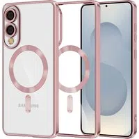 Custodia MagSafe per Samsung Galaxy S25 Edge S937, Techsuit, Luxury Crystal, Rosa — 3