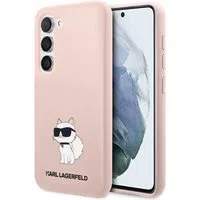 Custodia per Samsung Galaxy S23 S911, Karl Lagerfeld, Silicone Choupette, Rosa — 3