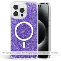 Custodia per Samsung Galaxy S25+ S936, Techsuit, Sparkly Glitter, Viola — 3