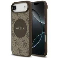 Custodia MagSafe per Apple iPhone 17 Air, Guess, 4G Circle Classic Logo, Marrone — 3