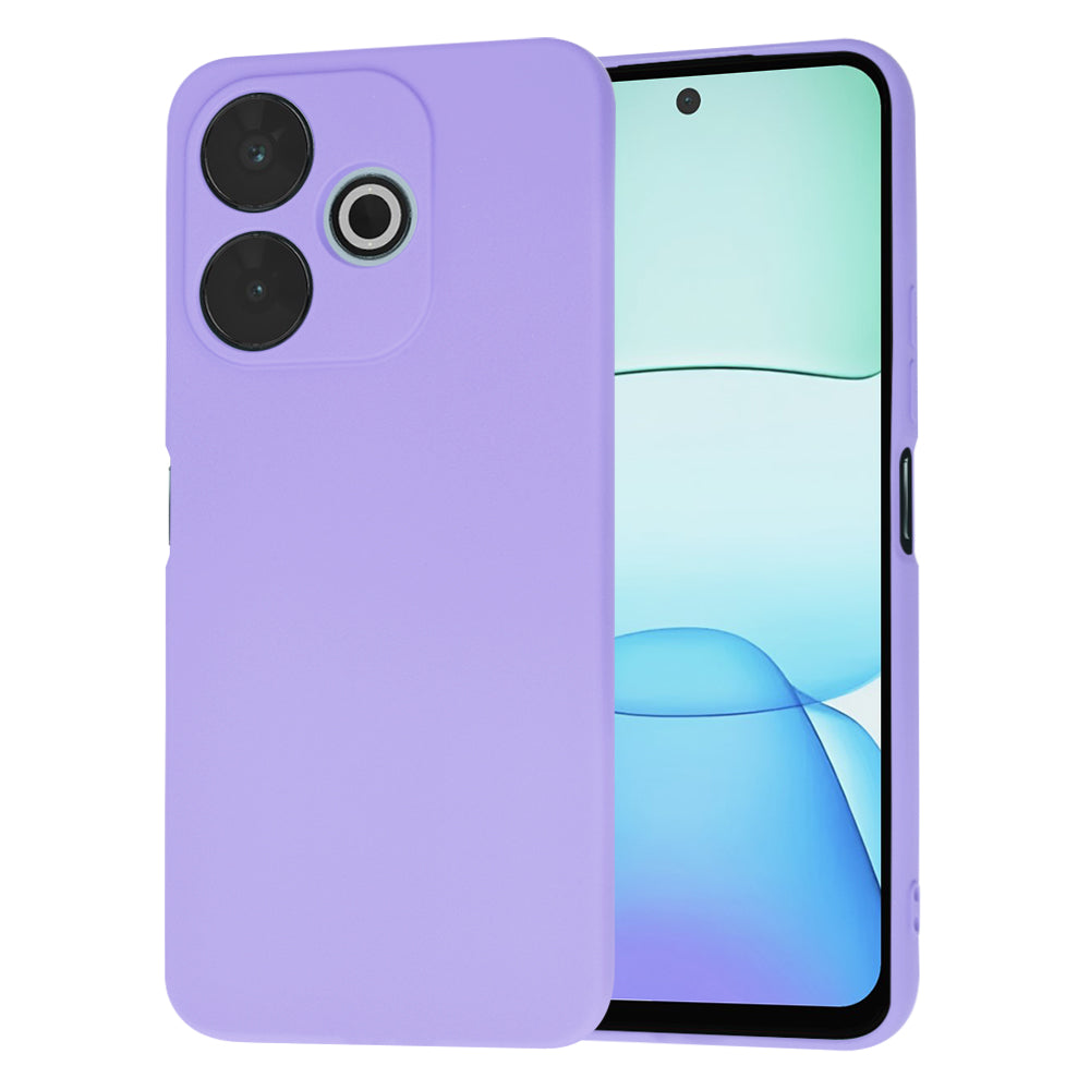Custodia per Xiaomi Poco M6 4G / Redmi 13, Techsuit, SoftFlex, Lilla Chiaro