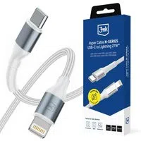 Cavo Dati e Ricarica USB-C - Lightning 3MK Hyper N, 27W, 1m, Bianco — 3