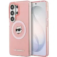 Custodia MagSafe per Samsung Galaxy S26 Ultra S948, Karl Lagerfeld, IML Choupette Head on KL Repeated Logo, Rosa — 3