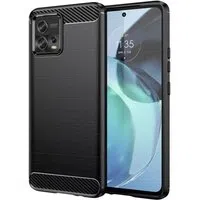 Custodia per Motorola Moto G72, Techsuit, Carbonio, Nera — 3