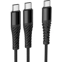 Cavo di Ricarica USB-C - 2 x USB-C HOCO X123, 10W, 1m, Nero — 3