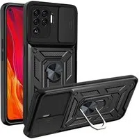 Custodia per Oppo A94 / Reno5 Lite, Techsuit, CamShield, Nera — 3