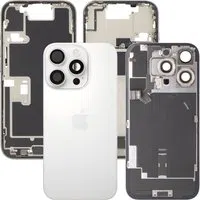 Copertura Batteria Apple iPhone 16 Pro, Con Scocca Centrale, Parti Complete, Bianco (Titanio Bianco), Swap Premium — 3