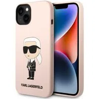 Custodia MagSafe per Apple iPhone 14 Plus, Karl Lagerfeld, Silicone Ikonik Karl, Rosa — 3