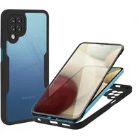 Custodia per Samsung Galaxy A12 A125, Techsuit, ColorVerse 360, Nera — 3