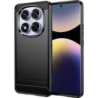 Custodia per Xiaomi Poco X7 / Note 14 Pro 5G, Techsuit, Carbonio, Nera — 3