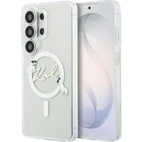 Custodia MagSafe per Samsung Galaxy S26 Ultra S948, Karl Lagerfeld, IML Choupette Karl Script Logo, Bianca. — 3