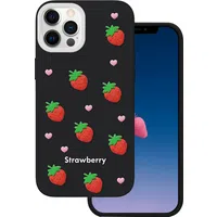Custodia per Apple iPhone 17 Pro, OEM, Strawberry, Nera — 3