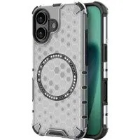 Custodia MagSafe per Apple iPhone 17, Techsuit, HoneyComb Shield, Bianca — 3