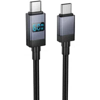 Cavo Dati e Ricarica USB-C - USB-C HOCO X118 Display, 60W, 1m, Nero — 3