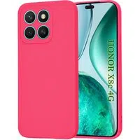 Custodia per Honor X8c, Techsuit, SoftFlex, Rosa Scuro — 3