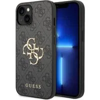 Custodia per Apple iPhone 15 Plus, Guess, 4G Big Logo, Grigio — 3