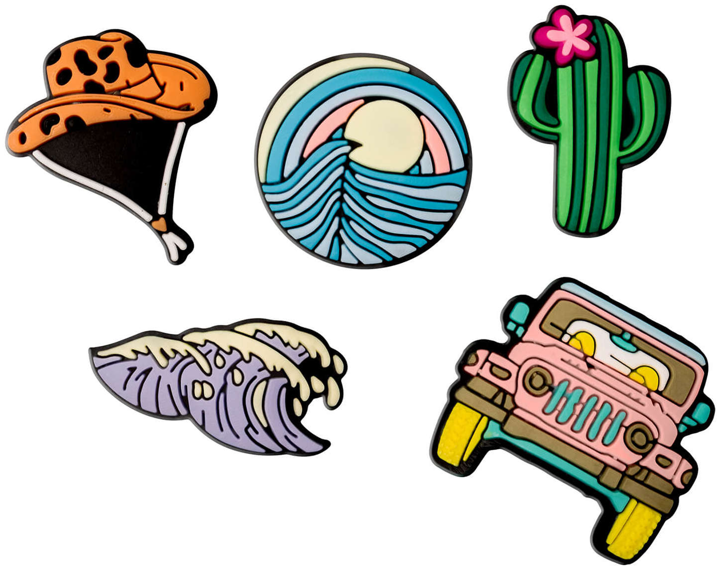 GSMnet Sticker 3D OEM Summer per Custodia Telefono / Tablet, Set 5 pezzi, Multicolore