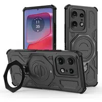 Custodia per Motorola Edge 50 Pro, Techsuit, Carbon Shield Pro, Nera — 3