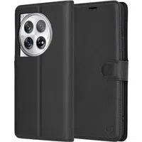 Custodia per OnePlus 12, Techsuit, Leather Folio, Nera — 3