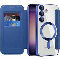 Custodia MagSafe per Samsung Galaxy S23+ S916, Techsuit, SmartMag Book, Blu — 3