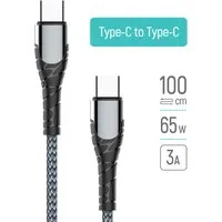 Cavo Dati e Ricarica USB-C - USB-C ColorWay CW-CBPDCC040, 65W, 1m, Grigio — 3