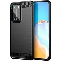 Custodia per Huawei P40 Pro, Techsuit, Carbonio, Nera — 3