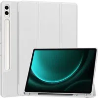 Custodia per Samsung Galaxy Tab S10+ / Tab S9 FE+ / Tab S9+, Techsuit, Flex Trifold, Grigio — 3