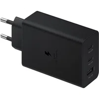 Caricabatterie Rete Samsung Trio, 65W, 3.5A, 1 x USB-A - 2 x USB-C, Nero EP-T6530NBEGEU — 3