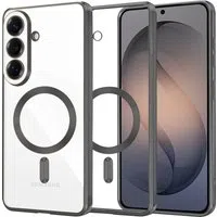 Custodia MagSafe per Samsung Galaxy S26 S942, Techsuit, Luxury Crystal, Nera — 3