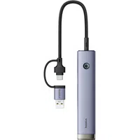 Hub USB / USB-C Baseus UltraJoy, 4 x USB-A 3.2 - 1 x USB-C, Grigio B0005280B811-15 — 3