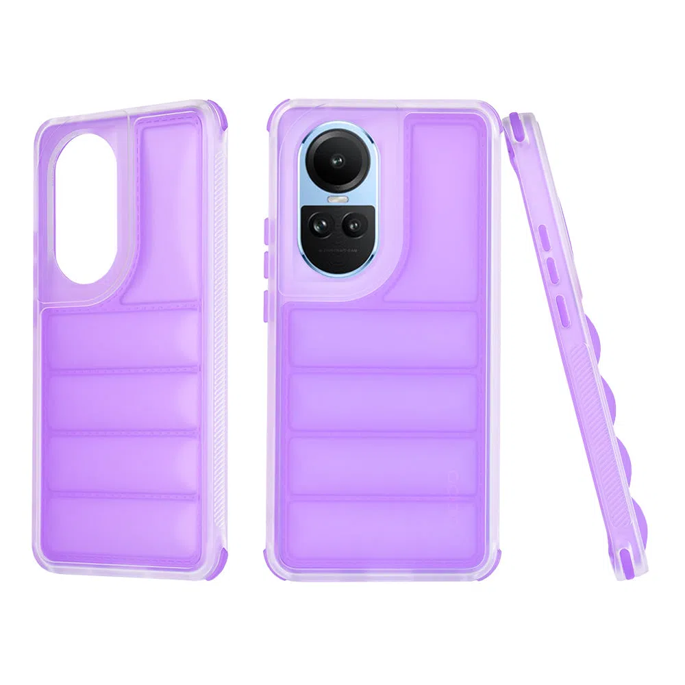 Custodia per Oppo Reno10 / Reno10 Pro, Techsuit, Wave Shield, Viola — 2