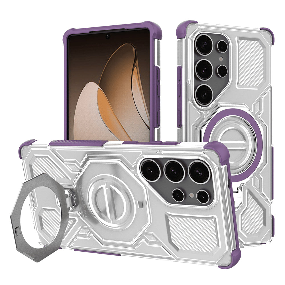 Techsuit Custodia per Samsung Galaxy S25 Ultra S938, Techsuit, Carbon Shield Pro, Viola