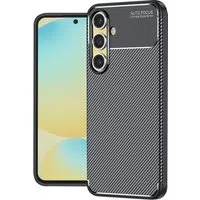 Custodia per Samsung Galaxy S24 FE S721, Techsuit, CarbonFiber, Nera — 3