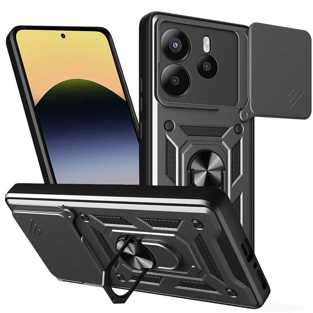 Custodia per Xiaomi Redmi Note 14 5G, Techsuit, CamShield, Nera