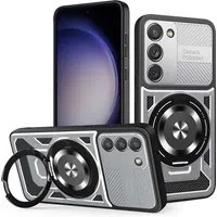 Custodia per Samsung Galaxy S23 S911, Techsuit, RuggedCam, Grigio — 3
