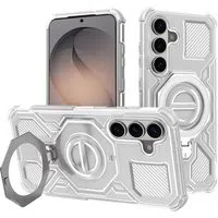 Custodia per Samsung Galaxy S26 S942, Techsuit, Carbon Shield Pro, Bianca — 3