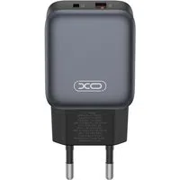 Caricabatterie Rete XO Design L156, 30W, 3A, 1 x USB-A - 1 x USB-C, Nero — 3