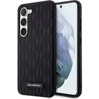 Custodia per Samsung Galaxy S23 S911, Karl Lagerfeld, Saffiano Monogram Metal Logo, Nera — 3
