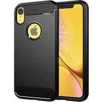 Custodia per Apple iPhone XR, Techsuit, Carbonio, Nera — 3