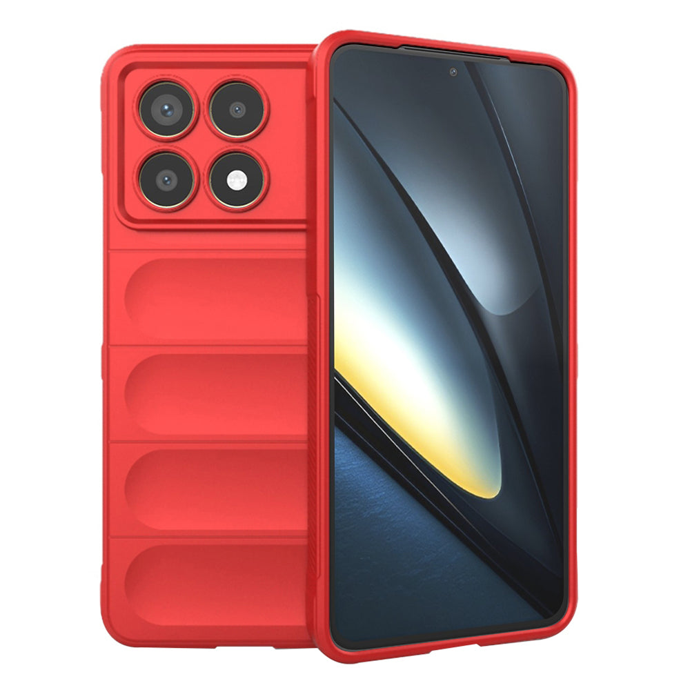Techsuit Custodia per Xiaomi Poco F6 Pro, Techsuit, Magic Shield, Rossa