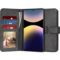 Custodia per Xiaomi Redmi Note 14 Pro 4G, Techsuit, Diary Book, Nera — 3