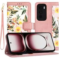 Custodia per Oppo Reno12 Pro, Techsuit, FlipCraft, Rosa — 3